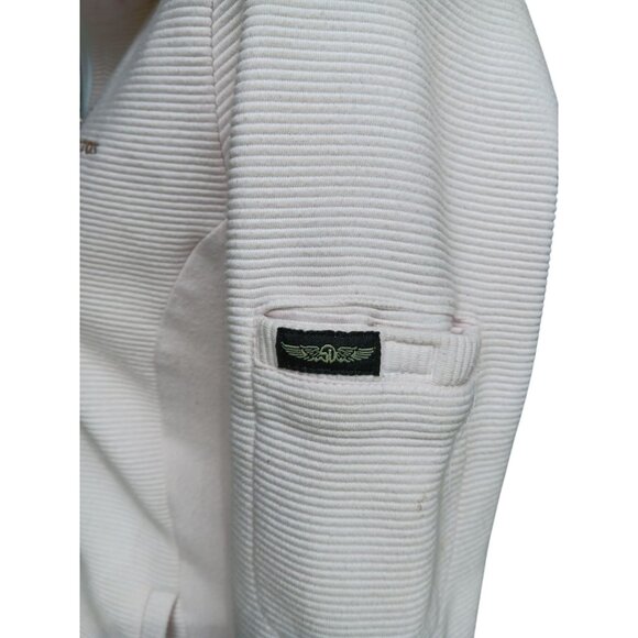 VTG The Ritz Carlton Dove Mountain Arizona Womens White Ribbed Jacket Full Zip M - Picture 11 of 16